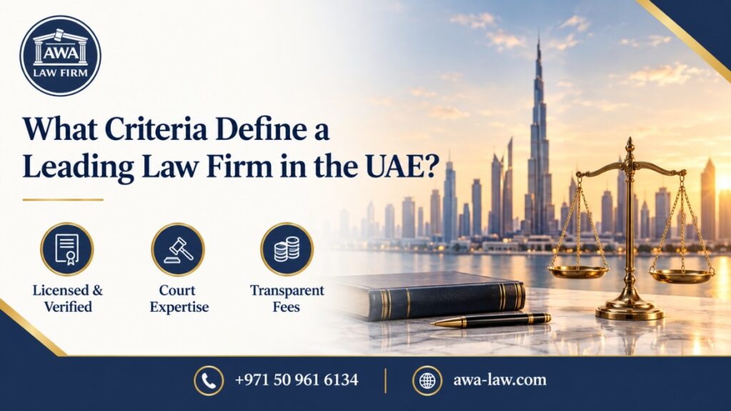 What Criteria Define a Leading Law Firm in the UAE